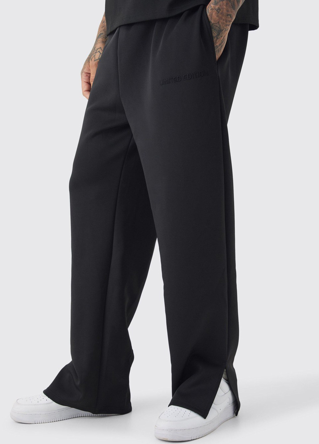 Черные кэжуал демисезонные прямые брюки Boohoo