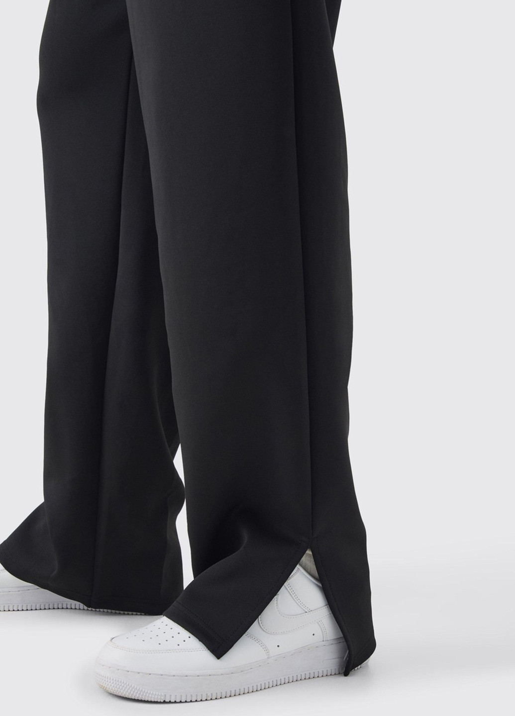 Черные кэжуал демисезонные прямые брюки Boohoo