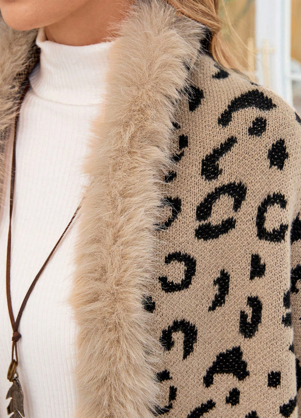 Бежевый демисезонный кардиган SHEIN