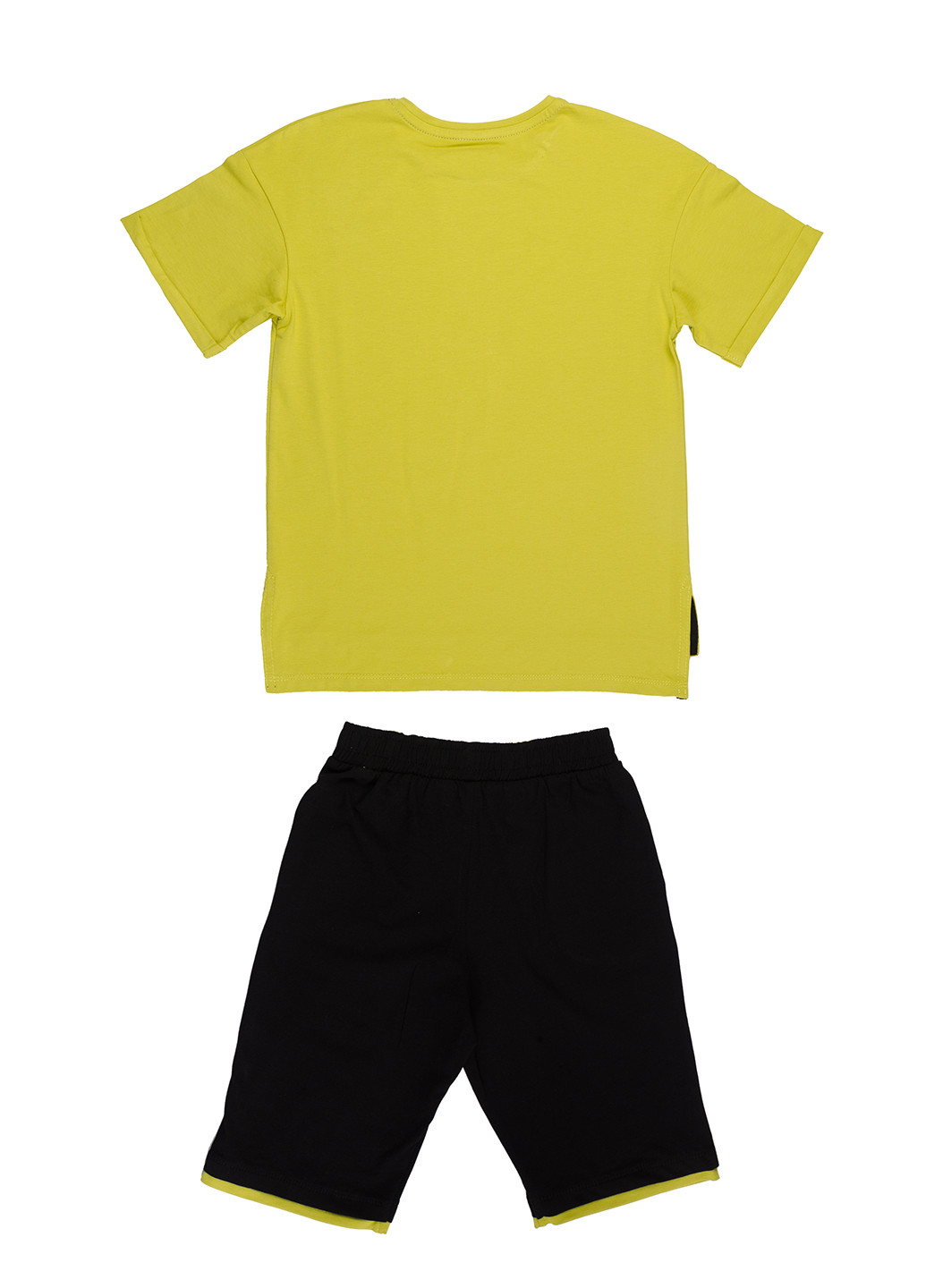 Оливковий літній комплект (футболка, шорти) з шортами Фламинго Текстиль