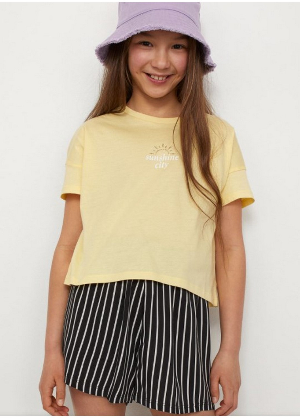 Желтый комплект двойка для девочки H&M