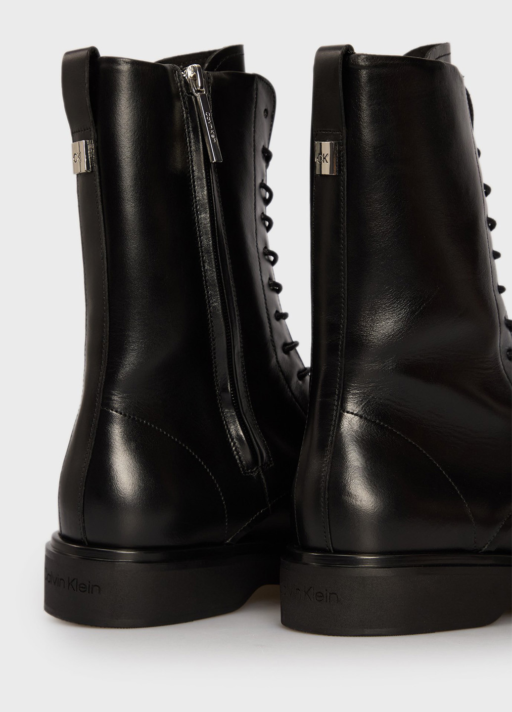 Осенние ботинки берцы Calvin Klein с логотипом, со шнуровкой