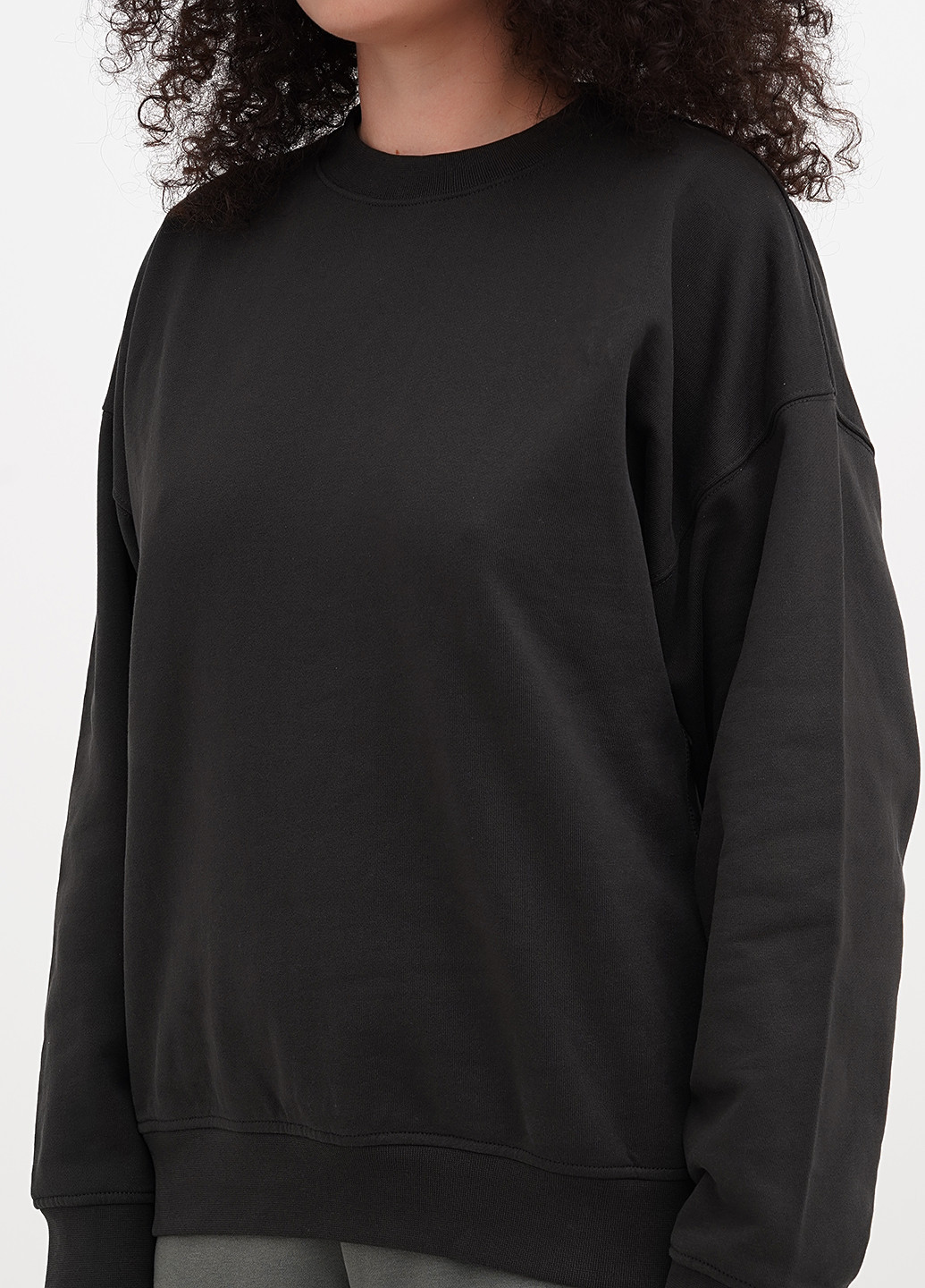 Темно-серый свитшот H&M однотонный без декора (366095943)