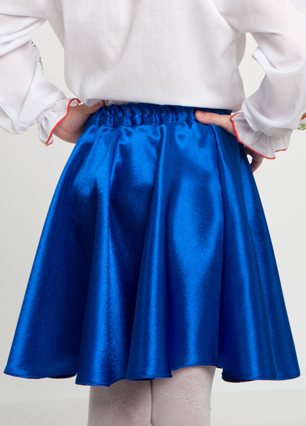 Темно-синяя кэжуал однотонная юбка Vyshyvanka мини