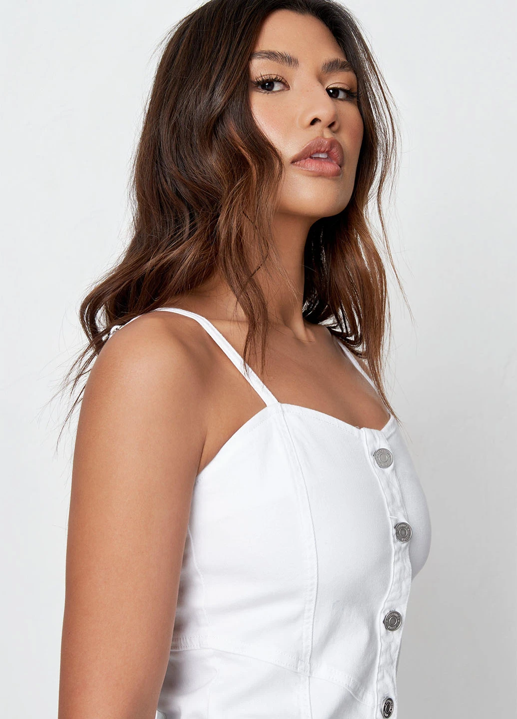 Білий джинсова сукня Missguided однотонна