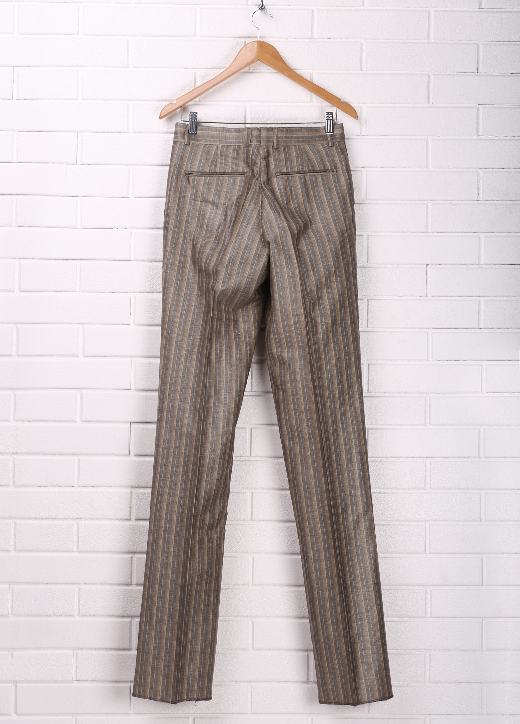 Серые классические летние прямые брюки F.Lli Prada
