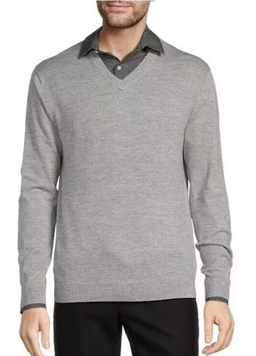 Серый демисезонный пуловер пуловер Hart Schaffner Marx