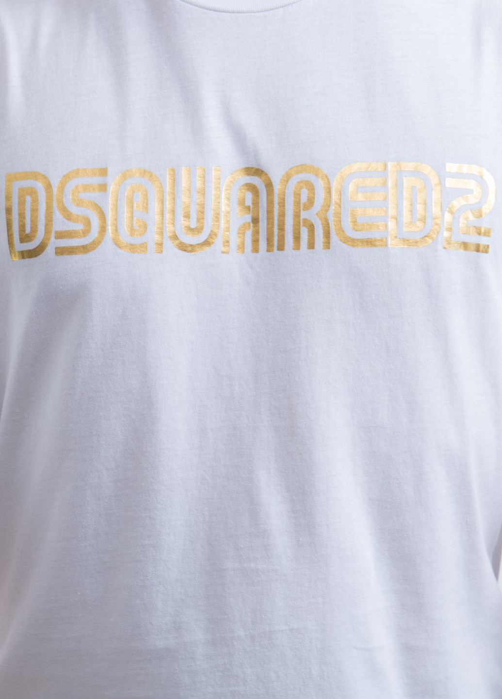 Біла біла футболка з логотипом Dsquared2