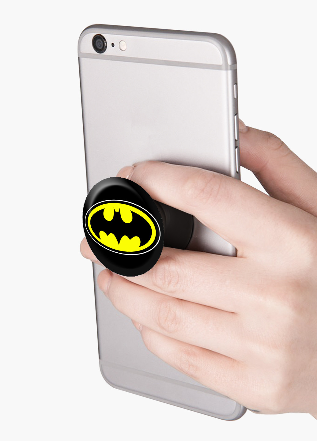 Попсокет (Popsockets) тримач для смартфону Бетмен Бетмен ДС (Batman DC) (8754-1444) Чорний MobiPrint (216748289)