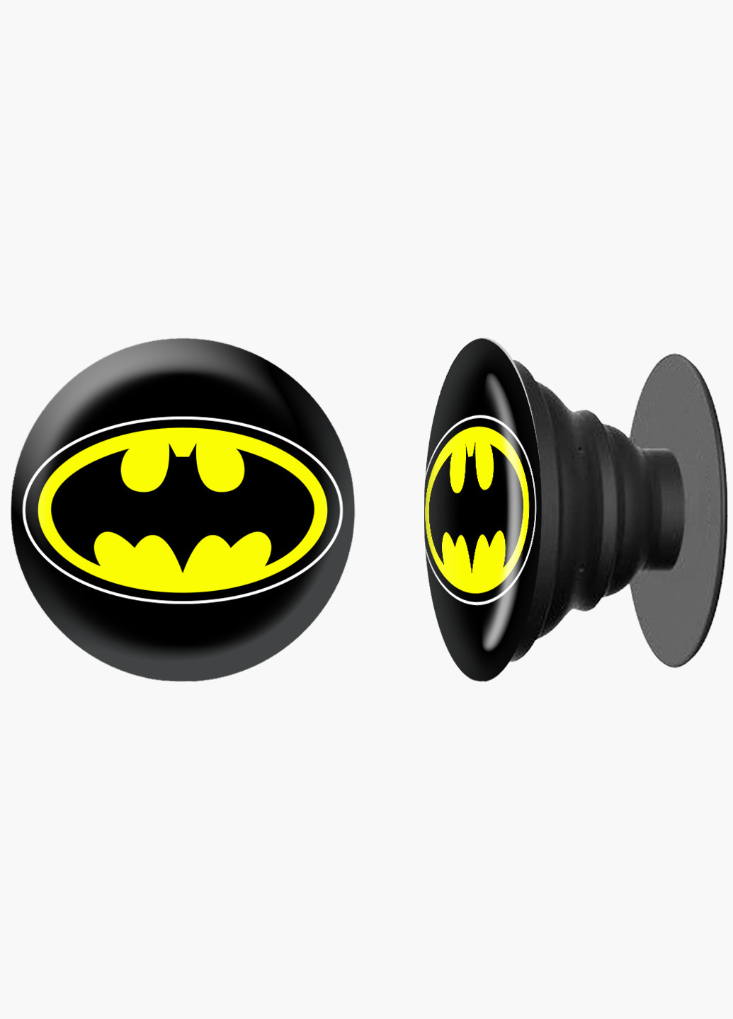 Попсокет (Popsockets) тримач для смартфону Бетмен Бетмен ДС (Batman DC) (8754-1444) Чорний MobiPrint (216748289)