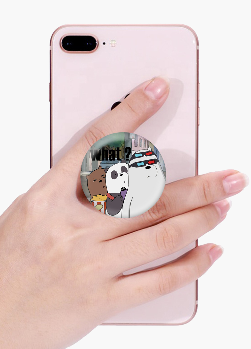 Попсокет (Popsockets) держатель для смартфона Вся правда о медведях (We Bare Bears) (8754-2902) Черный MobiPrint (229014711)