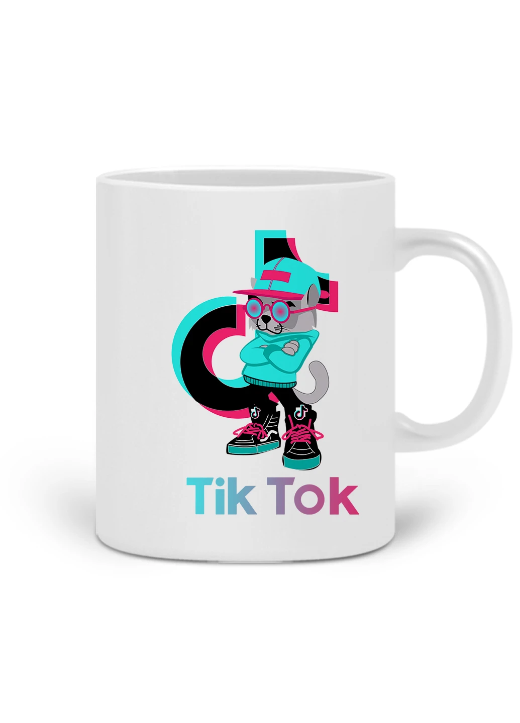 Кружка Кіт ТікТок (Cat TikTok) 330 мл горнятко керамічне (20259-1644) MobiPrint (219778384)