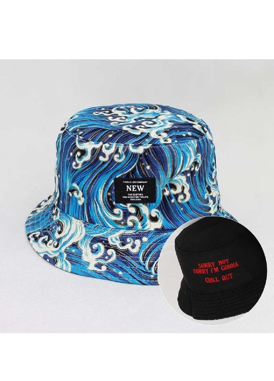 Панама двостороння Морська хвиля унісекс Сірий NoName Панама (250515545)