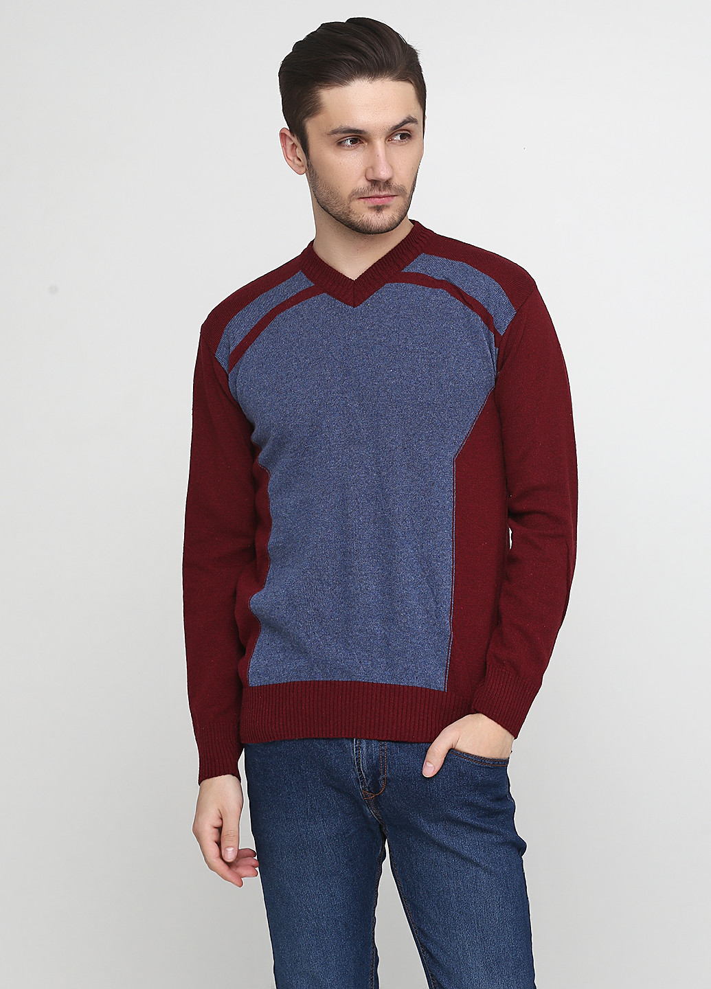 Бордовый демисезонный пуловер пуловер Enbiya