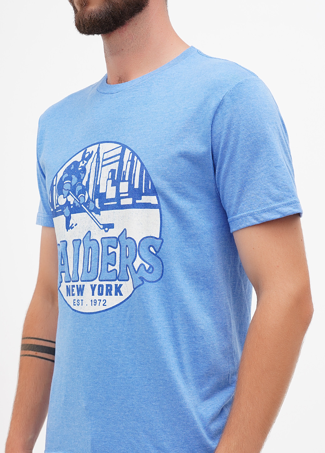 Голубая футболка Gildan