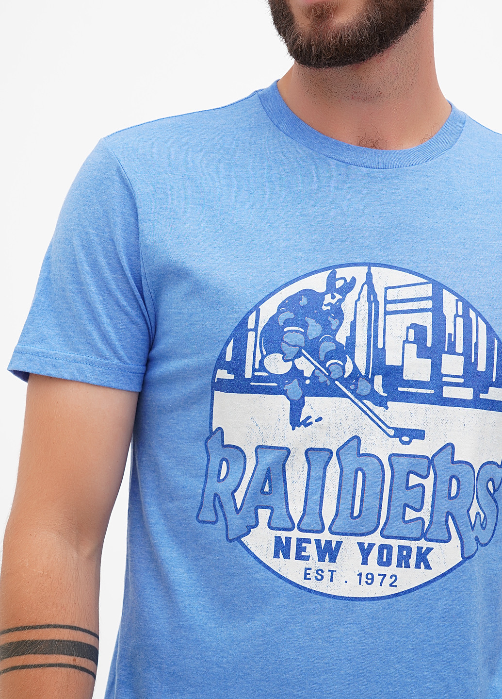 Голубая футболка Gildan