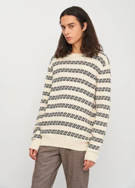 Молочний джемпер,молочний в візерунки, JACK&JONES