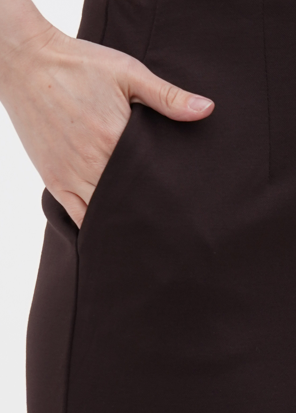 Коричневая кэжуал однотонная юбка Dioni карандаш
