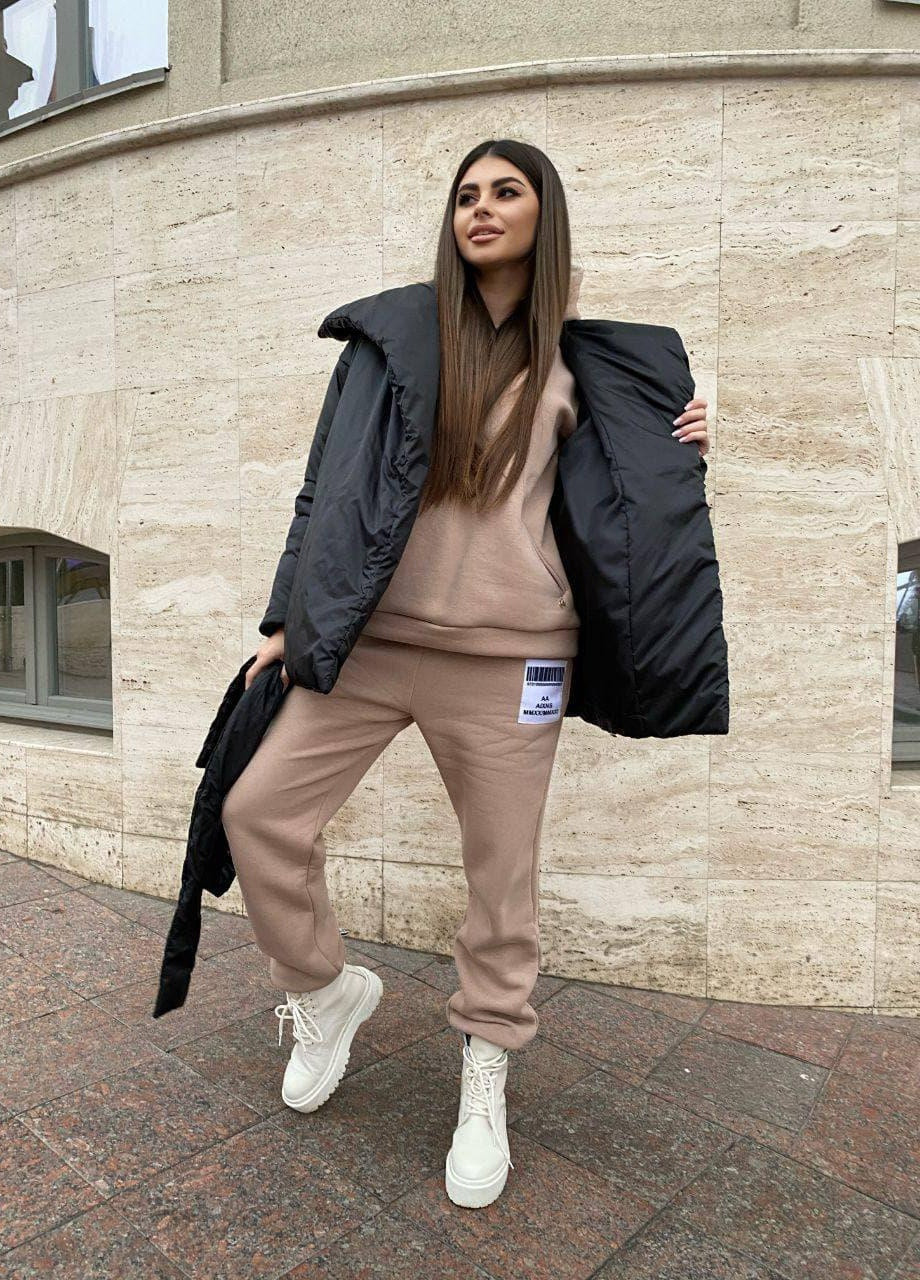 Черная зимняя женская тёплая куртка одеяло чёрная one size пуховик осенний зимний демисезонний No Brand