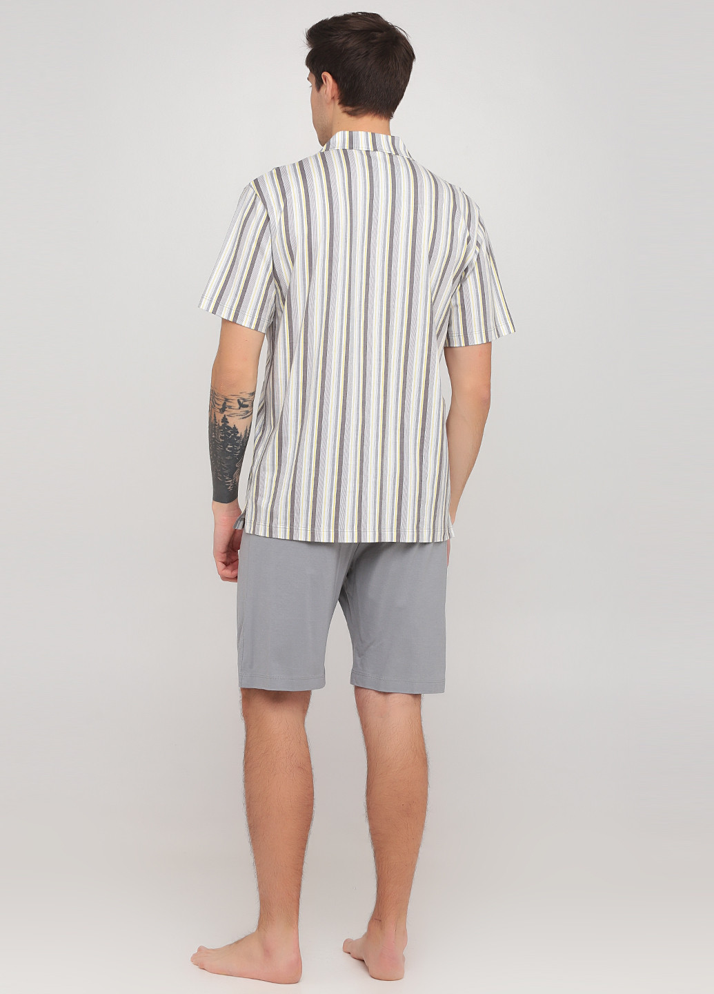 Світло-сірий демісезонний комплект (сорочка, шорти) Calida
