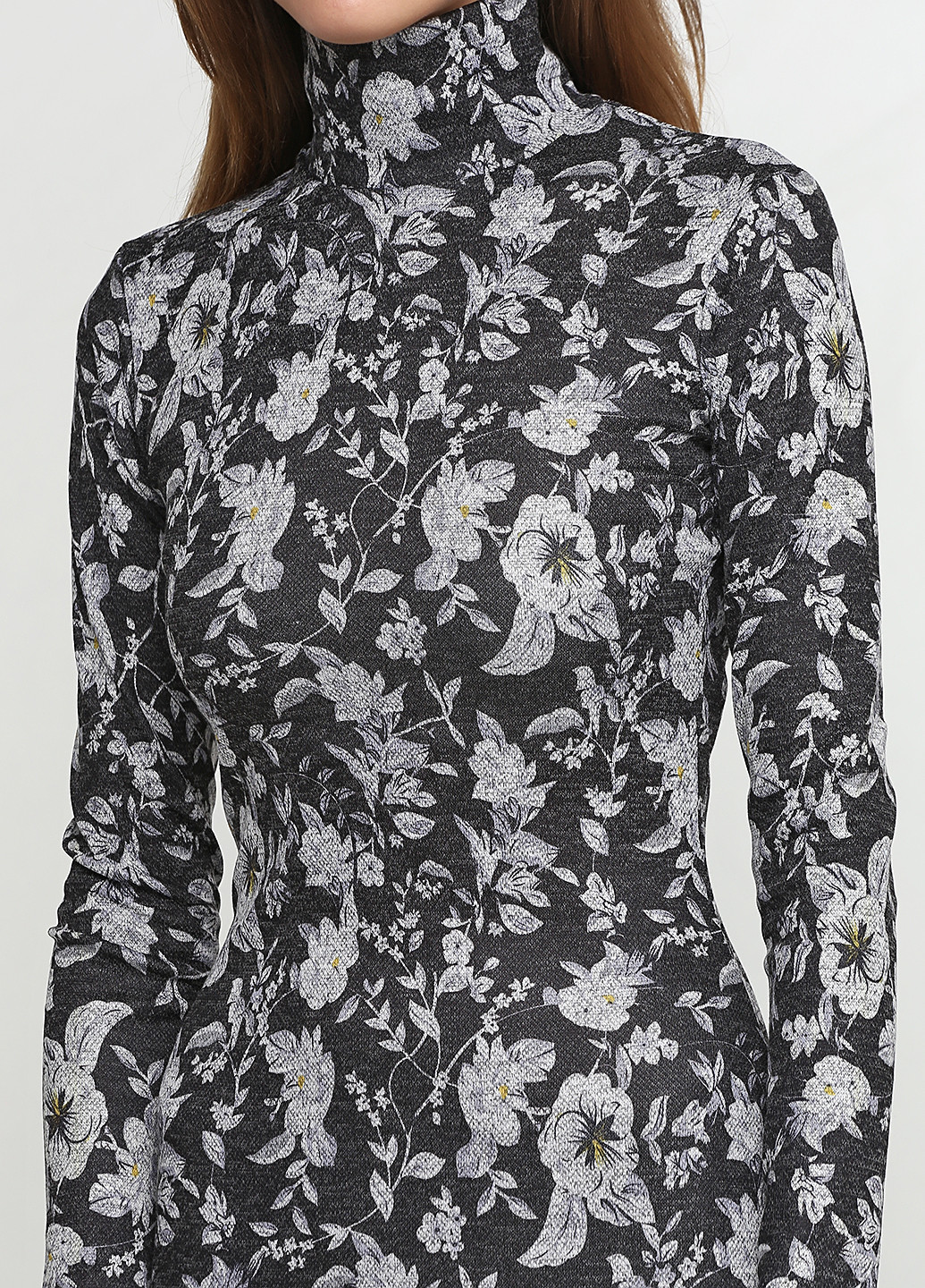 Черное кэжуал платье Charm Collection с цветочным принтом