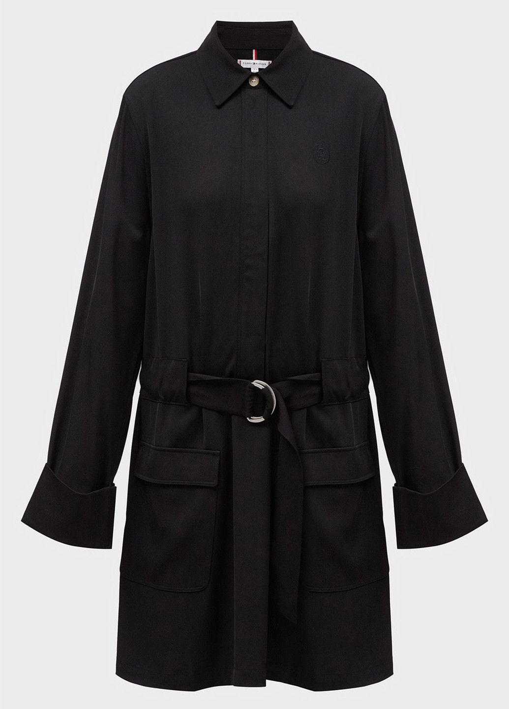 Чорна кежуал сукня сукня-сорочка Tommy Hilfiger однотонна