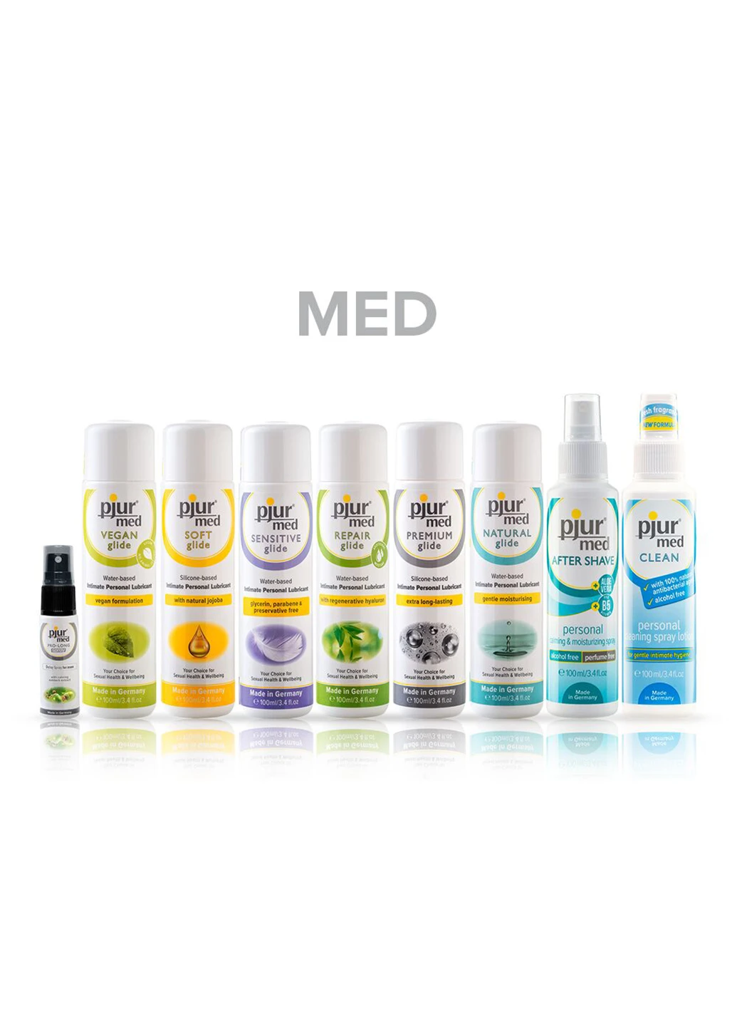 Спрей, що очищає, med CLEAN 100 мл для ніжної шкіри та іграшок, антибактеріальний Pjur (254151989)