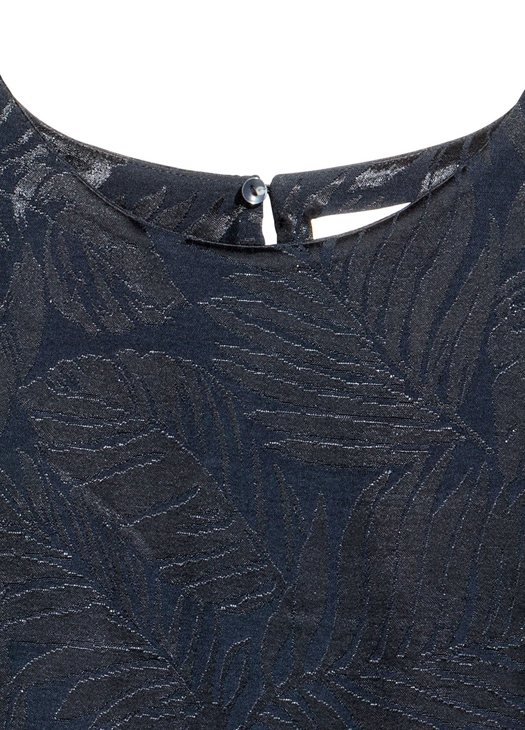 Темно-синее кэжуал платье H&M фактурное