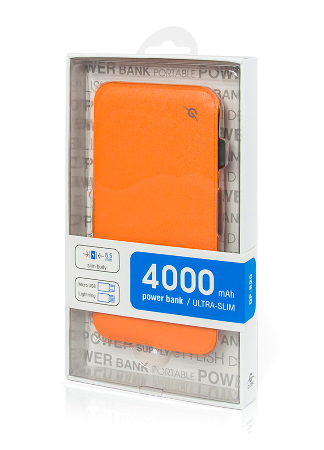 Внешний аккумулятор G.Power Bank 4000mAh (оранжевый) (павербанк) Global DP520