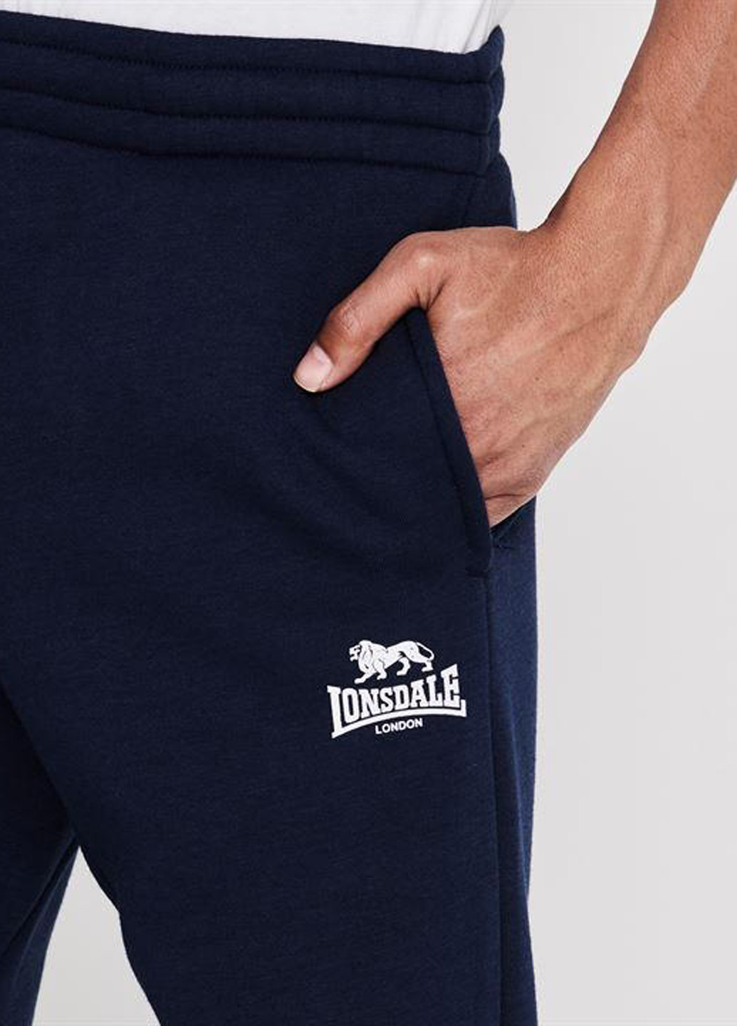 Темно-синие спортивные демисезонные зауженные брюки Lonsdale