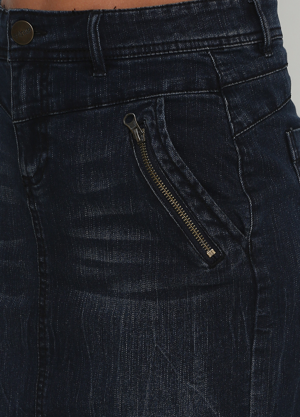 Темно-синяя джинсовая однотонная юбка Colours карандаш