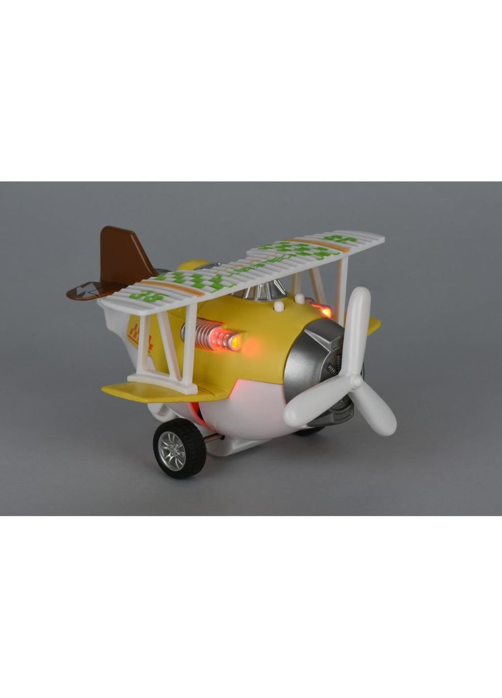 Спецтехника Самолет металический инерционный Aircraft желтый со светом и (SY8015Ut-1) Same Toy (254075408)