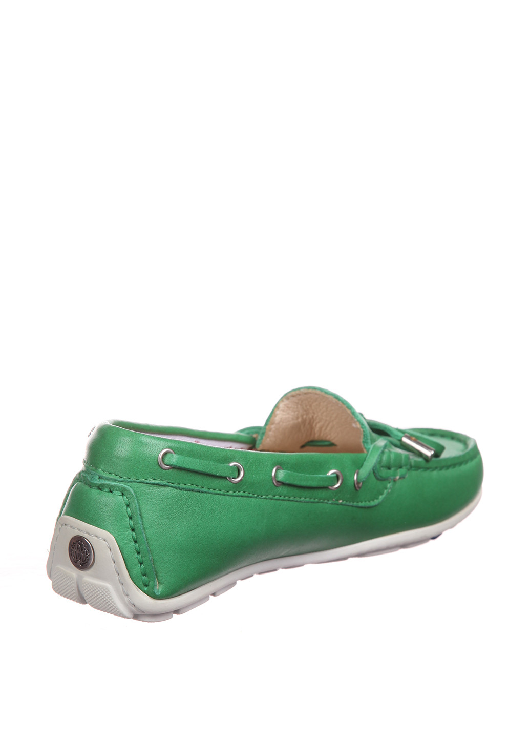 Зеленые мокасины Roberto Cavalli без шнурков