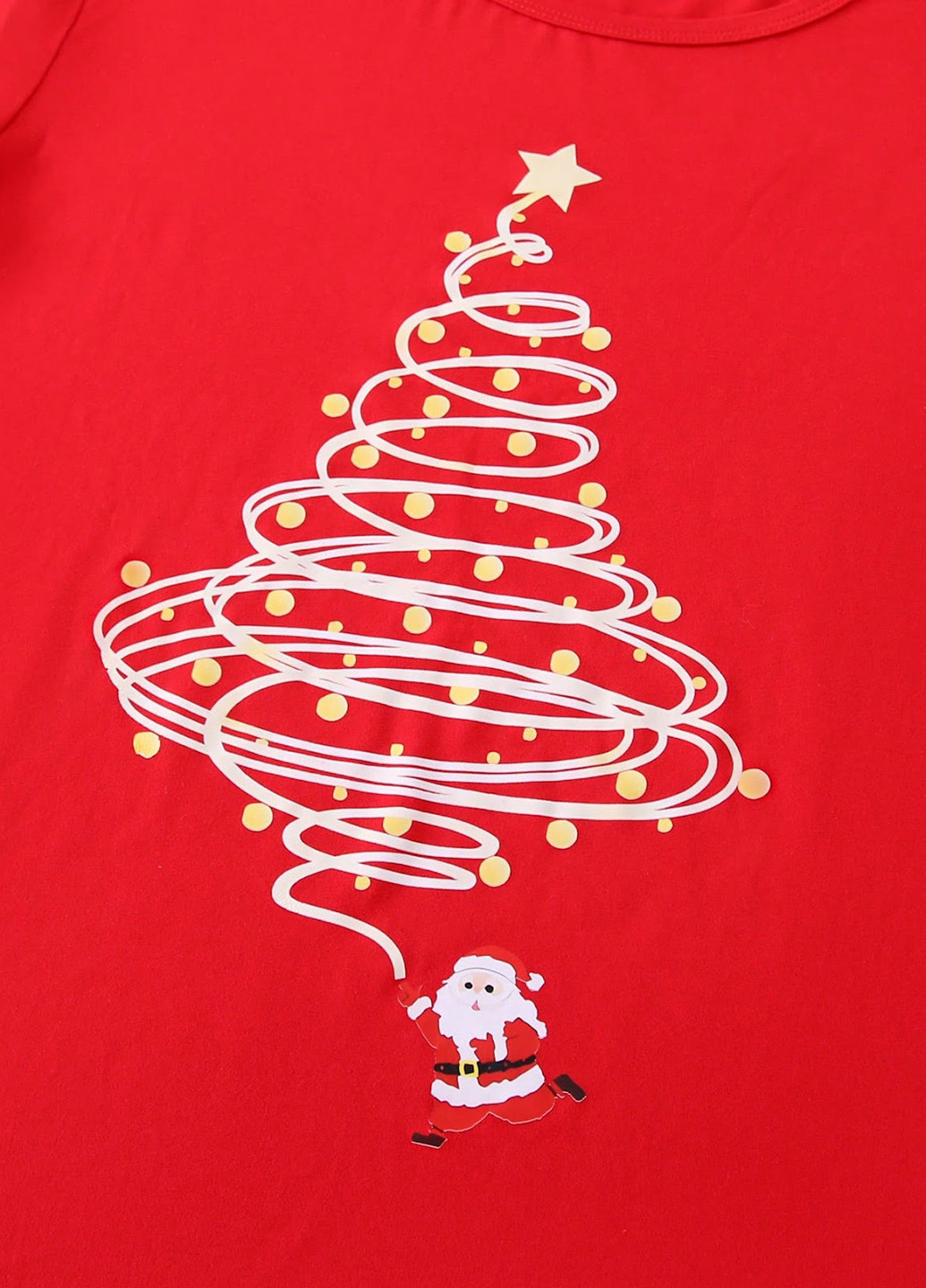 Червона зимня піжами (лонгслів, штани) SHEIN