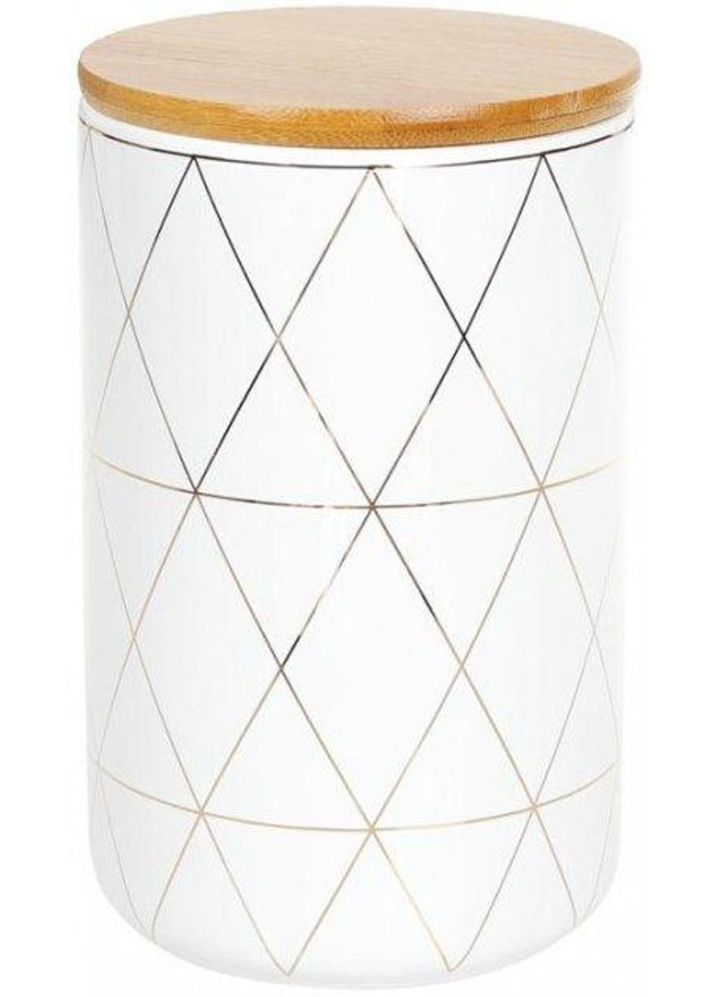 Банка керамическая BonaDi Ромбы 304-911 850 мл белая No Brand (253626387)