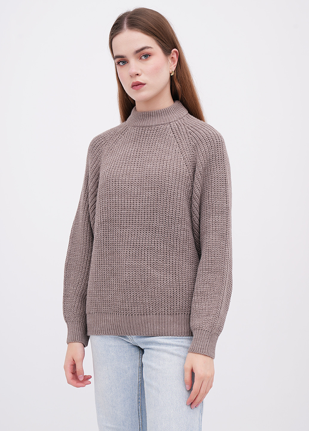 Темно-бежевый зимний свитер EQUILIBRI