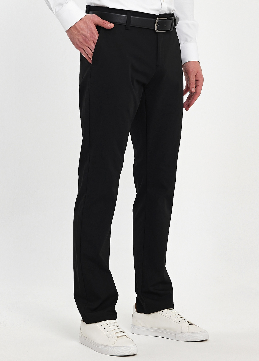 Черные кэжуал демисезонные прямые брюки Trend Collection