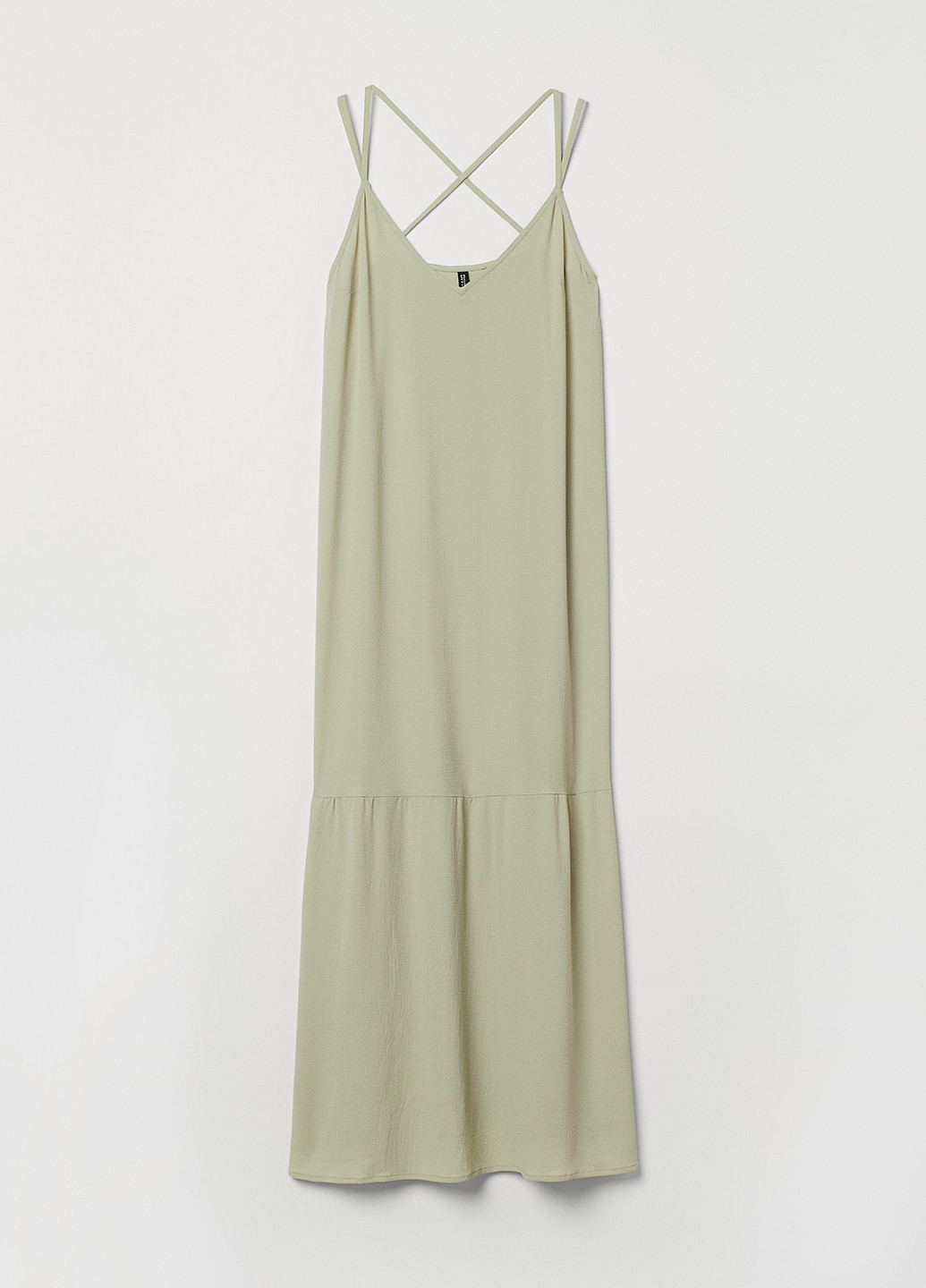 Оливковое кэжуал платье а-силуэт H&M однотонное