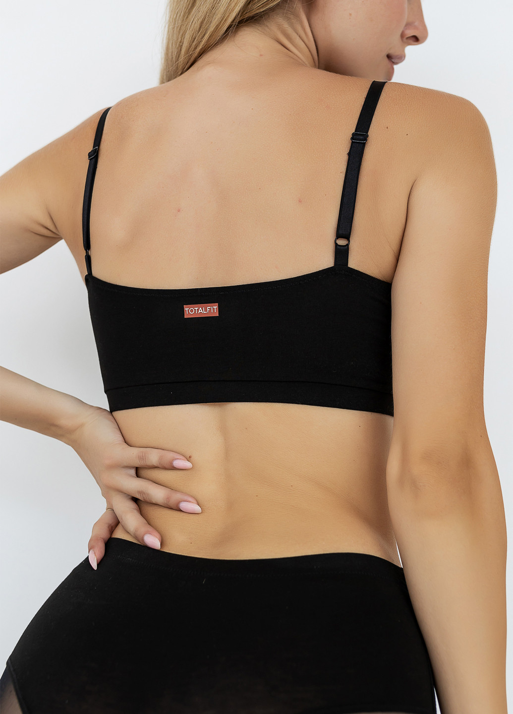 Чорний бралетт бюстгальтер TOTALFIT без кісточок бавовна
