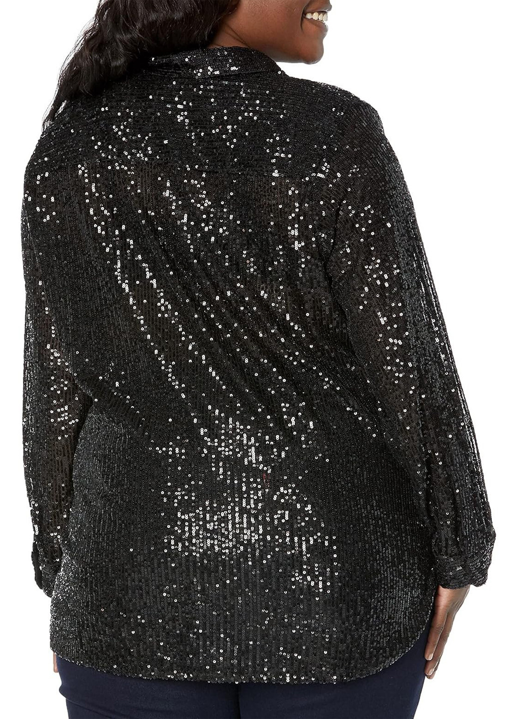 Черная праздничный, вечерний рубашка однотонная Calvin Klein