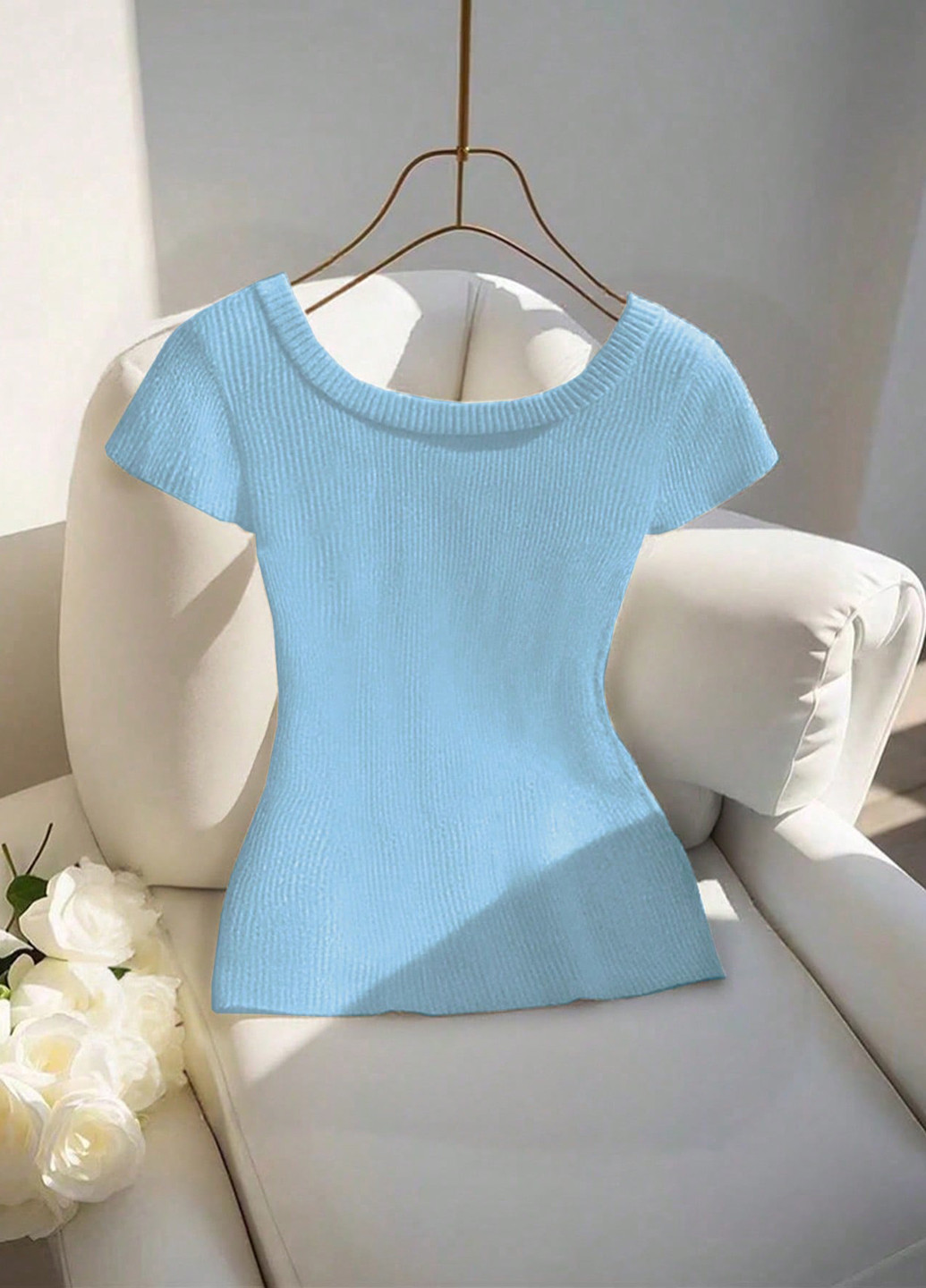 Блакитний літній джемпер джемпер SHEIN