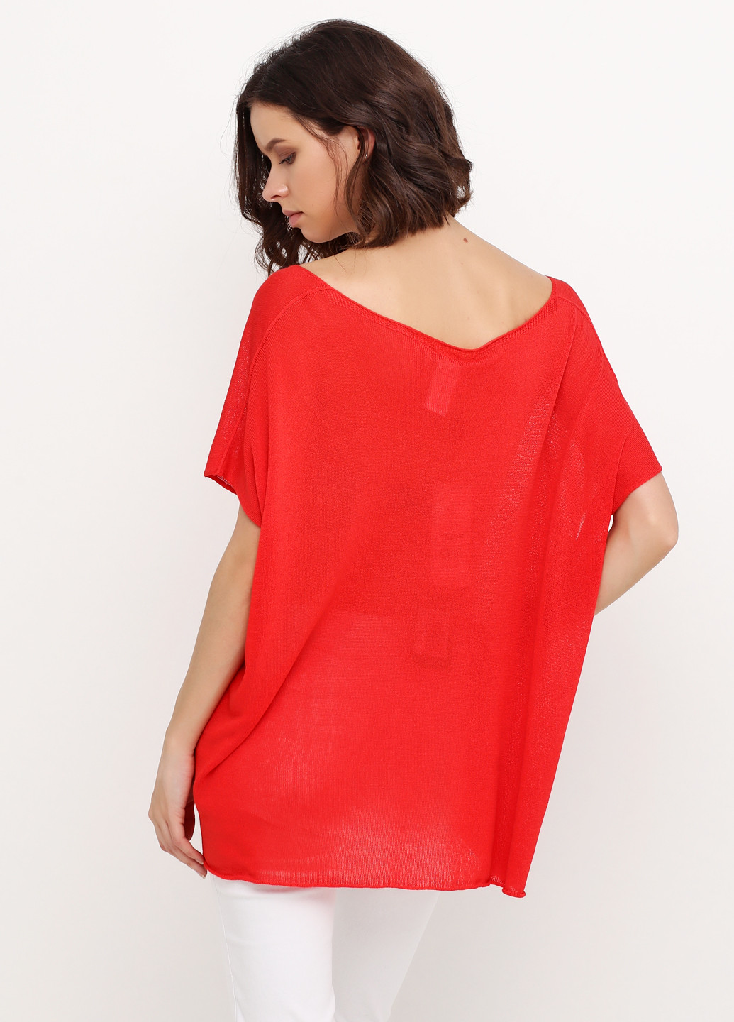 Помаранчево-червона літня блуза Sassofono