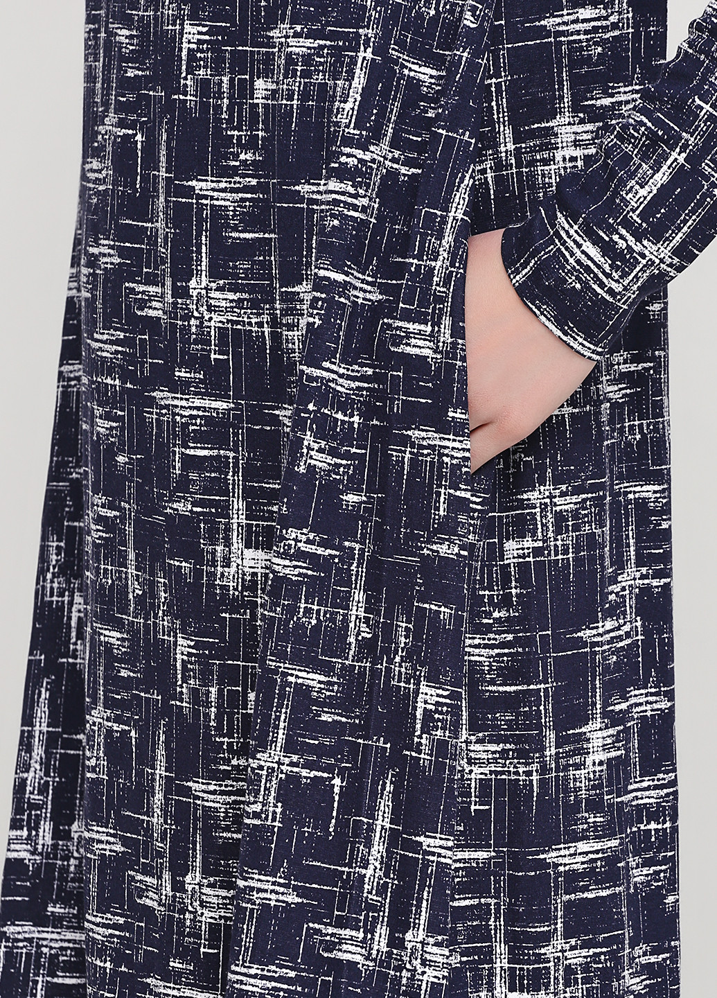 Темно-синя кежуал сукня Cos з абстрактним візерунком