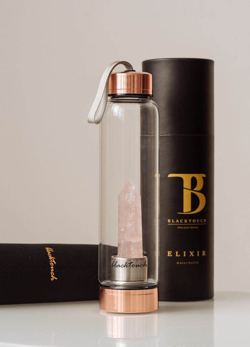 Бутылка для воды Elixir с кристаллом розового кварца BlackTouch (230446313)