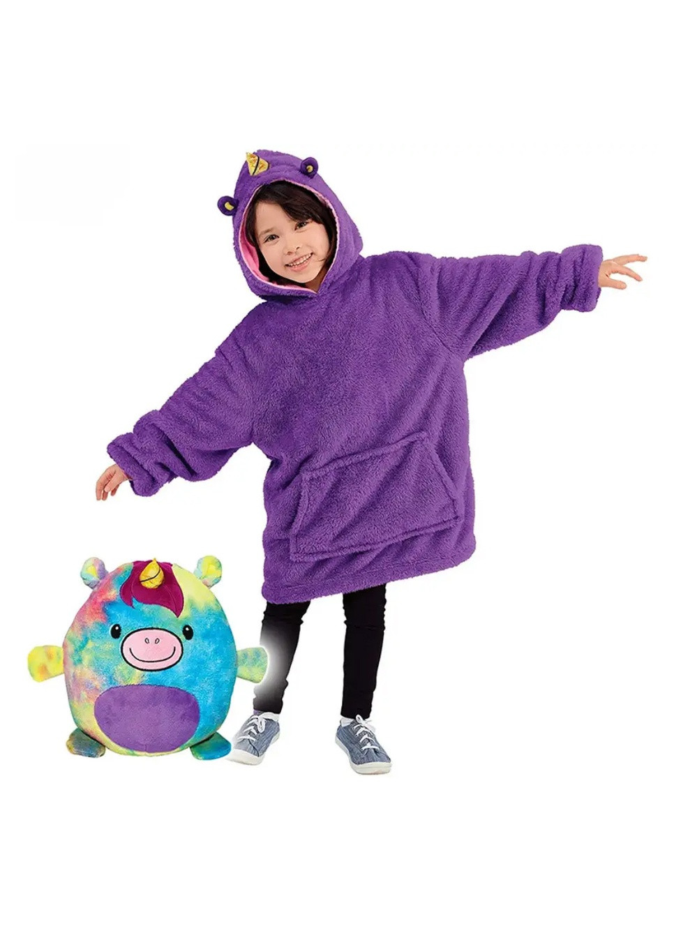 Детская толстовка-игрушка Huggle Pets Ultra Plus Hoodie Фиолетовый No Brand (253742687)
