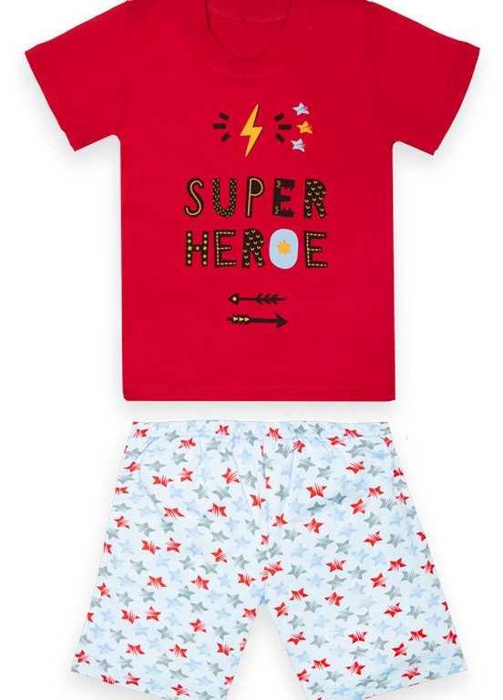 Красная всесезон детская пижама для мальчика pgm-22-3 Габби