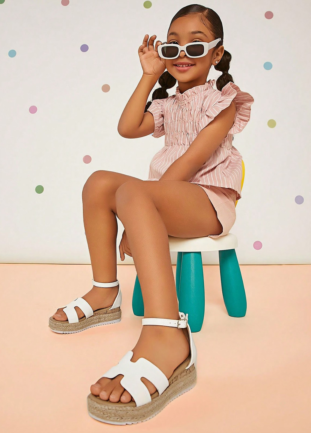 Белые кэжуал сандалии SHEIN с ремешком