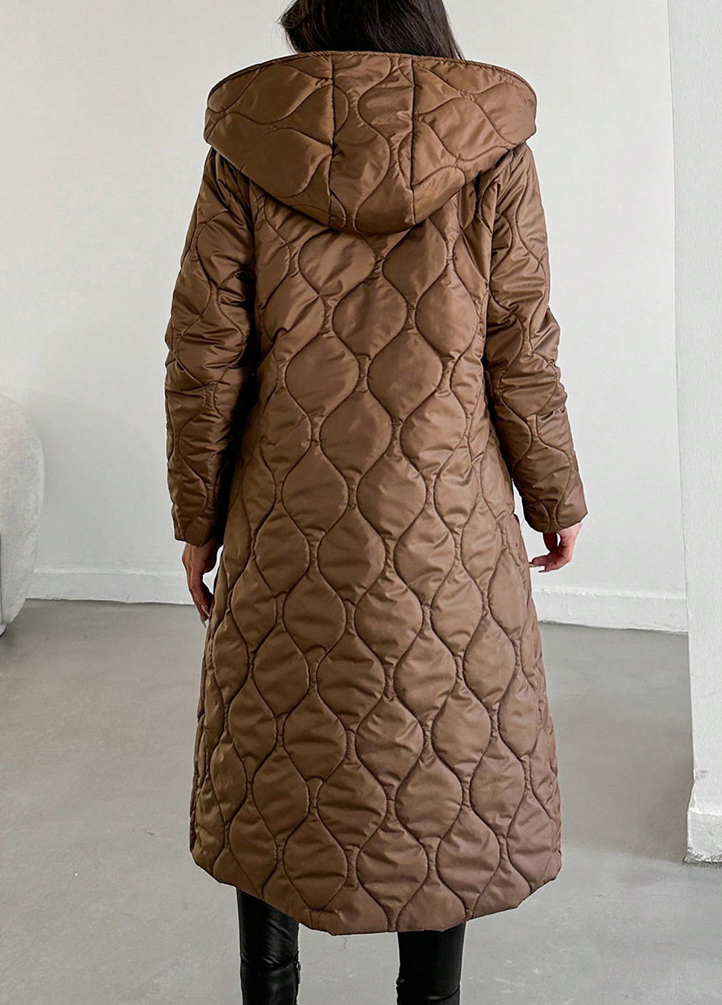 Світло-коричнева зимня куртка SHEIN