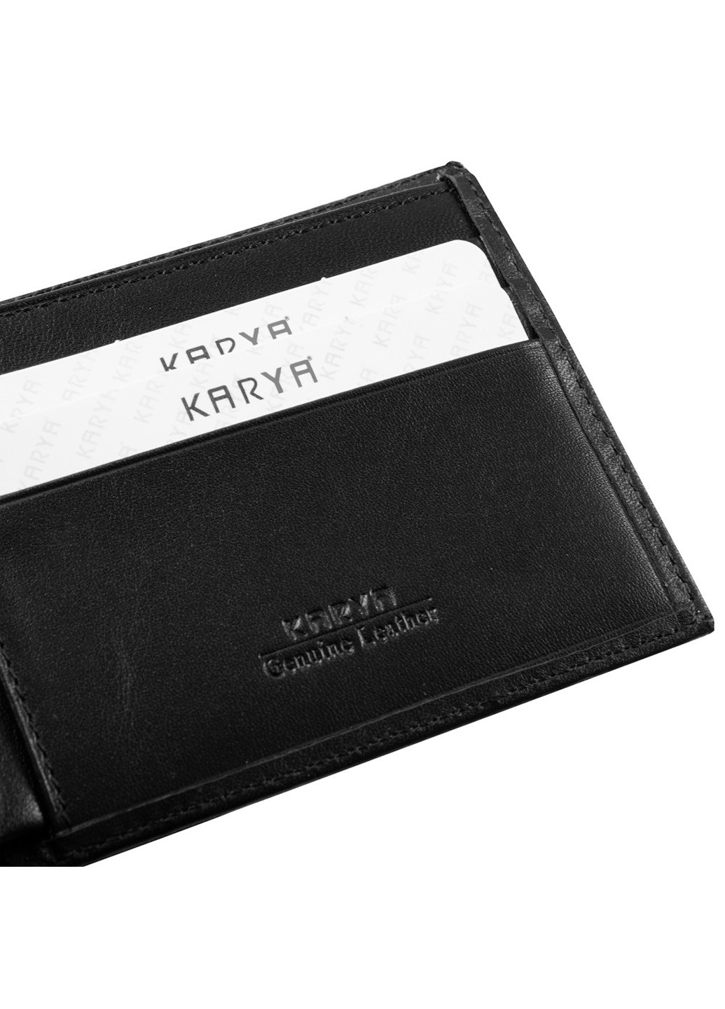 Чоловік шкіряний гаманець 10,5х8х1 см Karya (216146495)