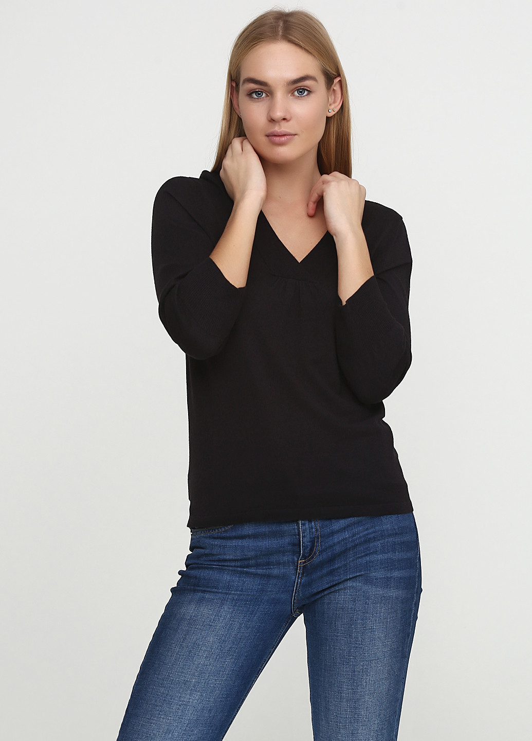 Черный демисезонный пуловер пуловер Covington